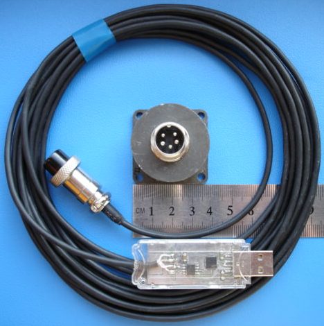 акселерометр и кабель с адаптером RS-485 USB